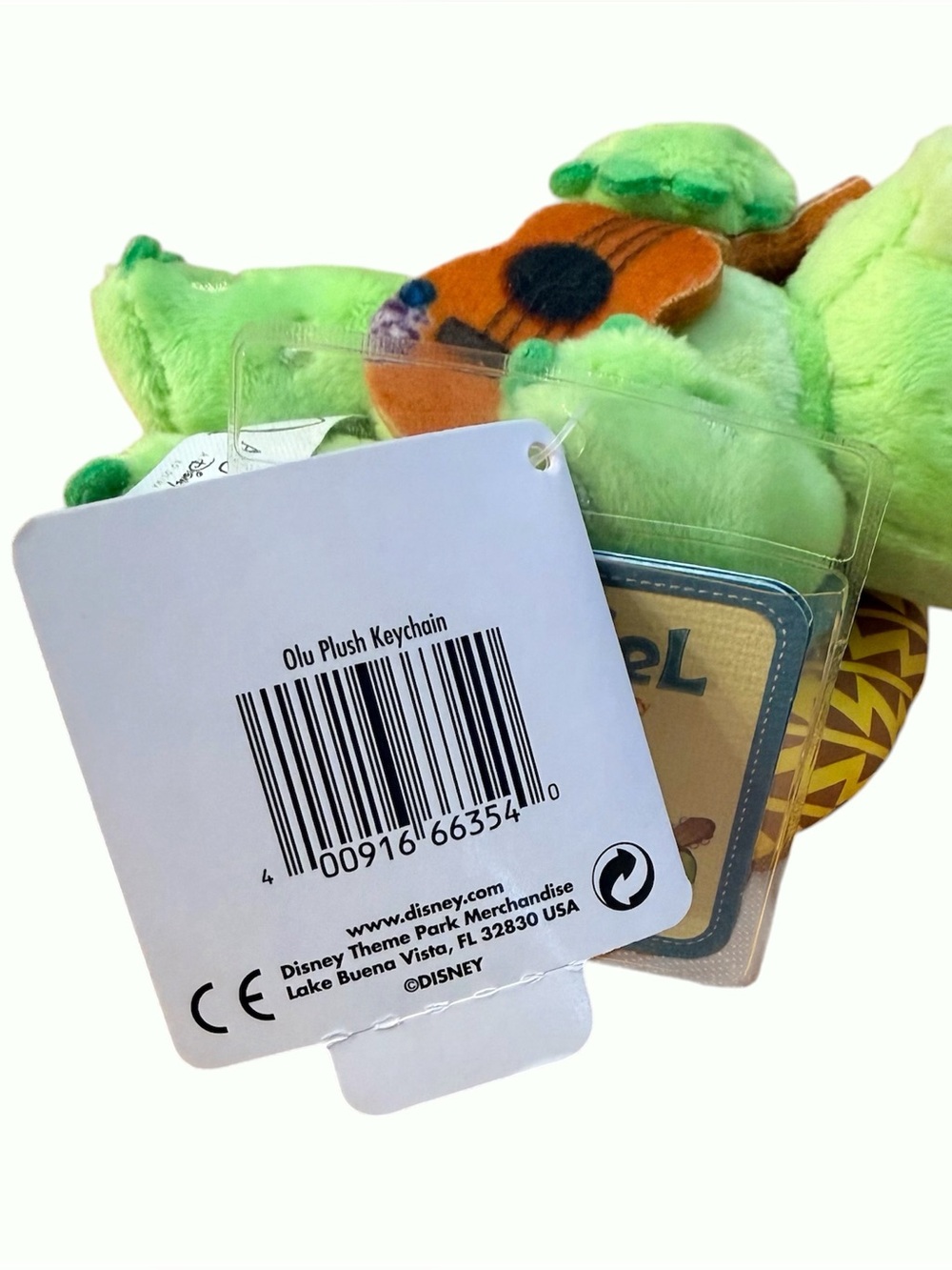 Disney Aulani Hawaii Olu Mel Turtle Ukulele Inner Tube Plush Keychain Bag Charm - Picture 8 of 8